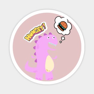 cute hungry dinosaur Magnet